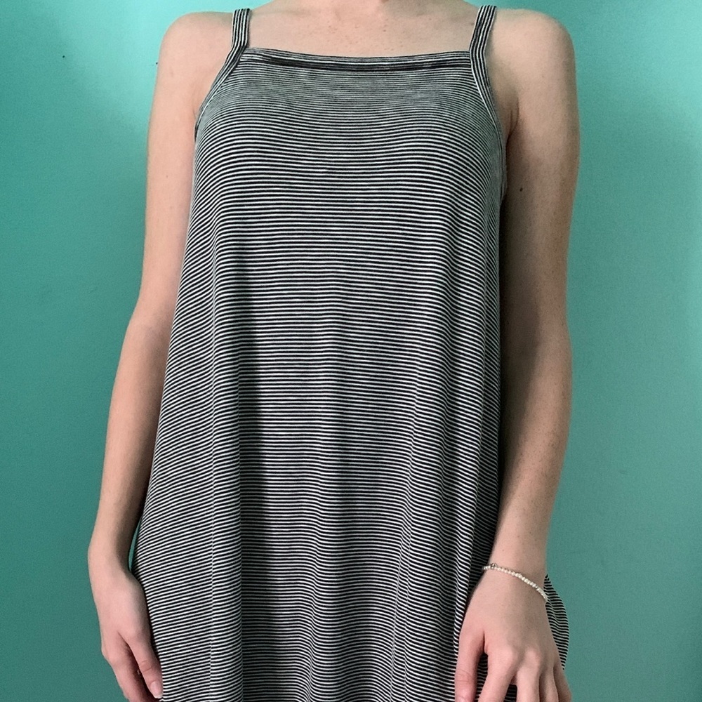 MOSSIMO — black & white striped, loose dress